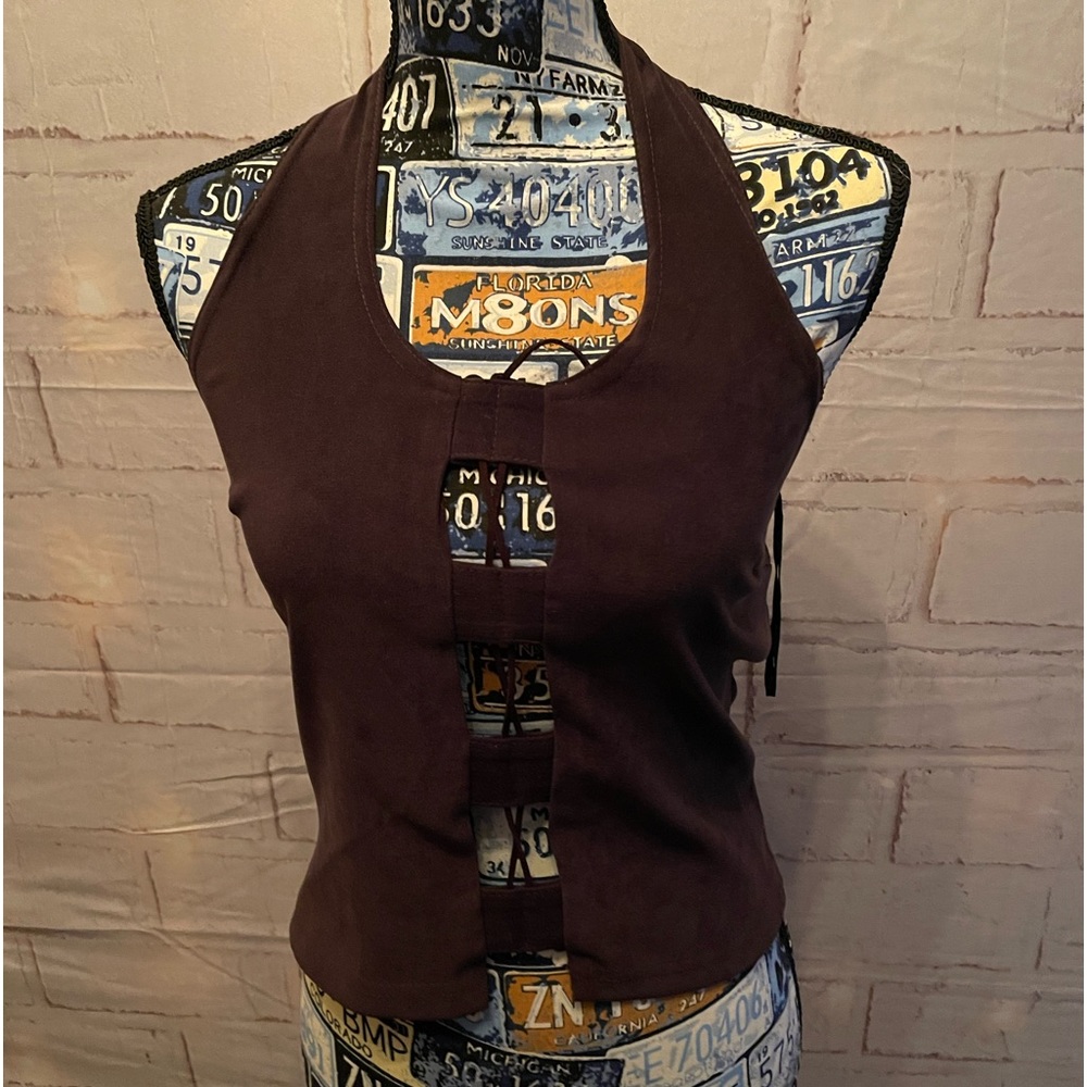 Cute brown top made by backtrack size medium
